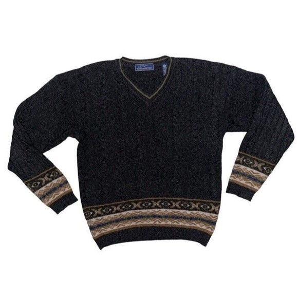 John Ashford Other - Vintage John Ashford 100% Lambs Wool Grandpa Sweater Men’s Medium